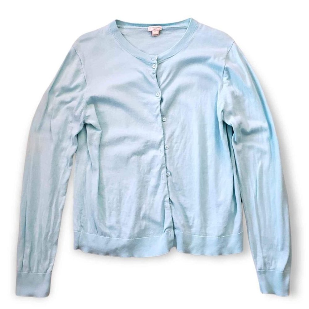 J. Crew Long Sleeve Cardigan Size XL Womens Mint Green Button Up Caryn